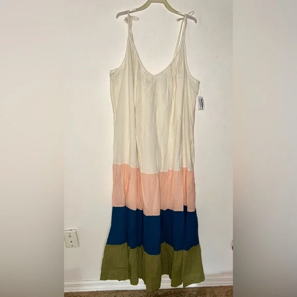 NWT Old Navy Colorblock Sleeveless Maxi Dress Size Large - Picture 4 of 10